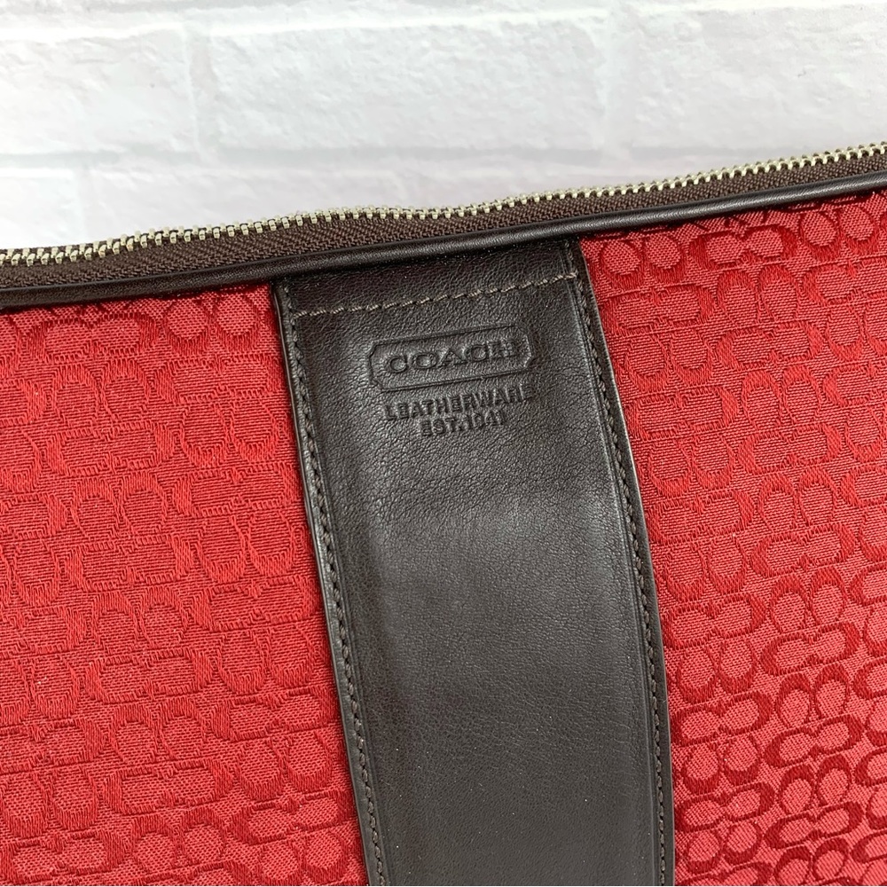 Vintage Coach Signature Cosmetic Bag Zip Pouch Bag Y2K - Picture 5 of 16